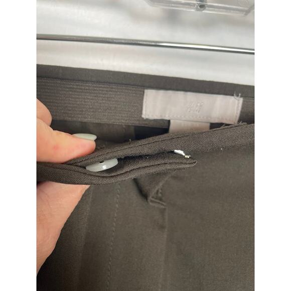 H&M Dress Pants Womens Size 6 Brown Green Flat Front Straight Leg Trousers - Picture 5 of 14